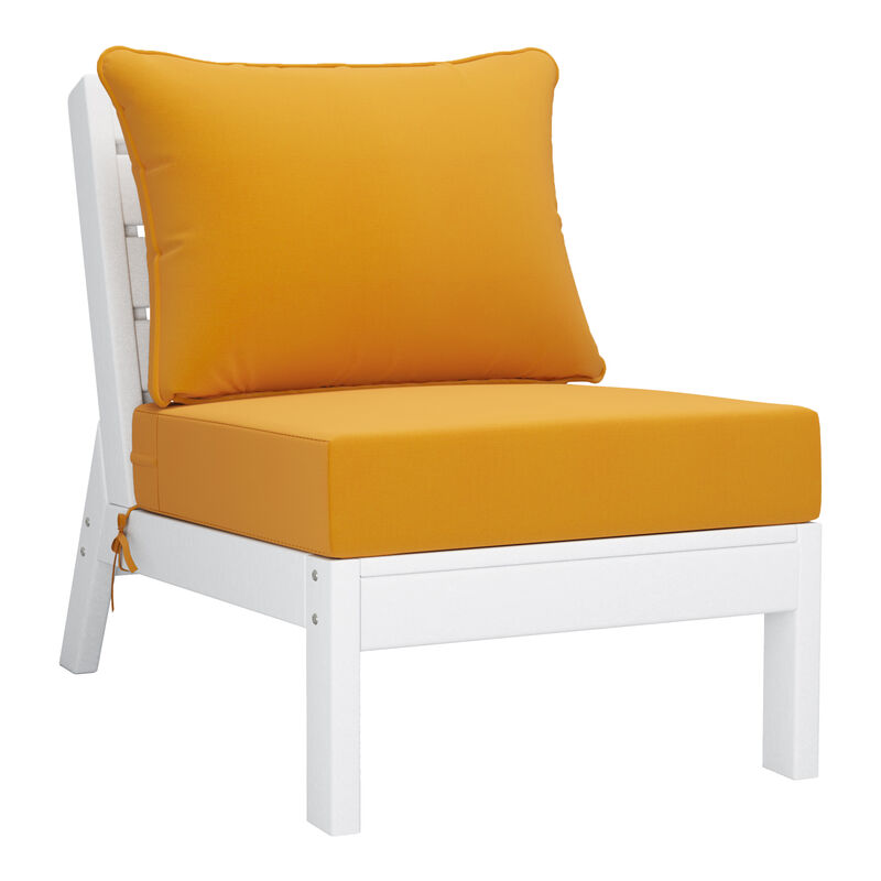 WestinTrends Outdoor Patio HDPE Sectional Sofa with Patio Cushions