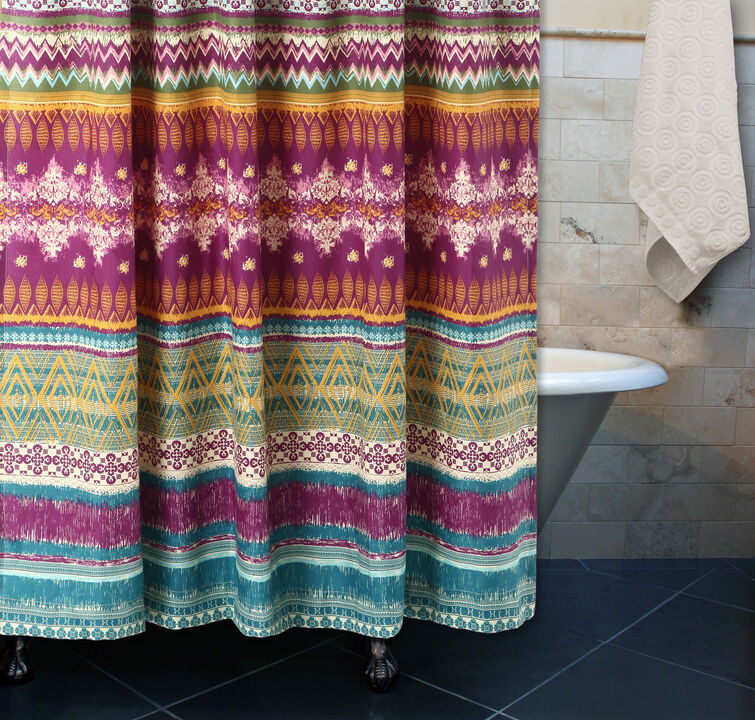 Greenland Home Fashion Southwest Shower Curtain - Multi 72x72"