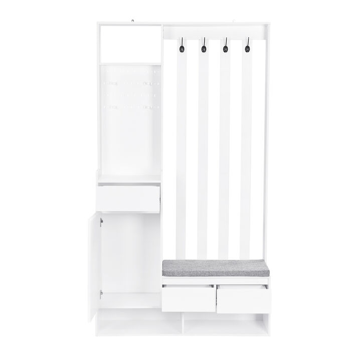 Merax  Contemporary Hall Tree with Bench