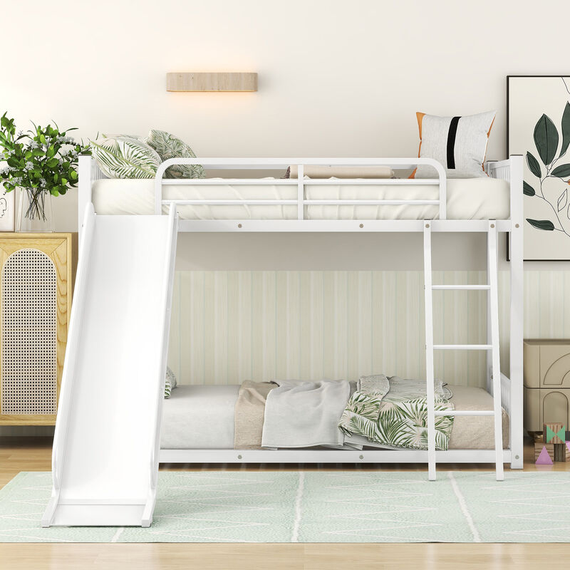 Merax Modern Bunk Bed with Slide Ladder