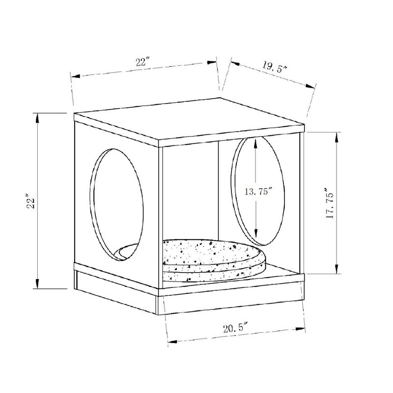 End Table Pet Cove Red Cocoa