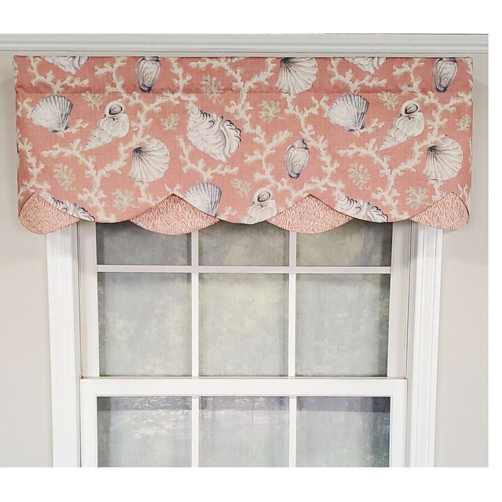 RLF Home Luxurious Modern Design Classic Windamar Petticoat Style Window Valance 50" x 15" Mediterranean