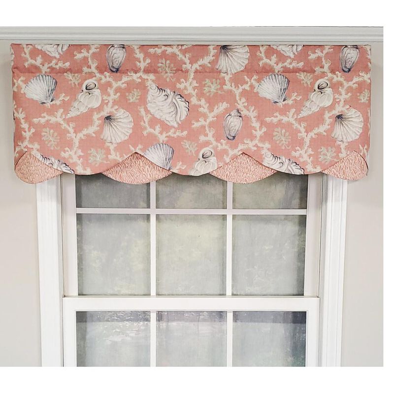 RLF Home Luxurious Modern Design Classic Windamar Petticoat Style Window Valance 50" x 15" Mediterranean