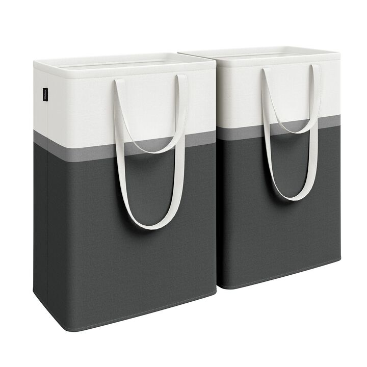 Set of 2 Laundry Hampers, Foldable Laundry Baskets, 19.8 Gal