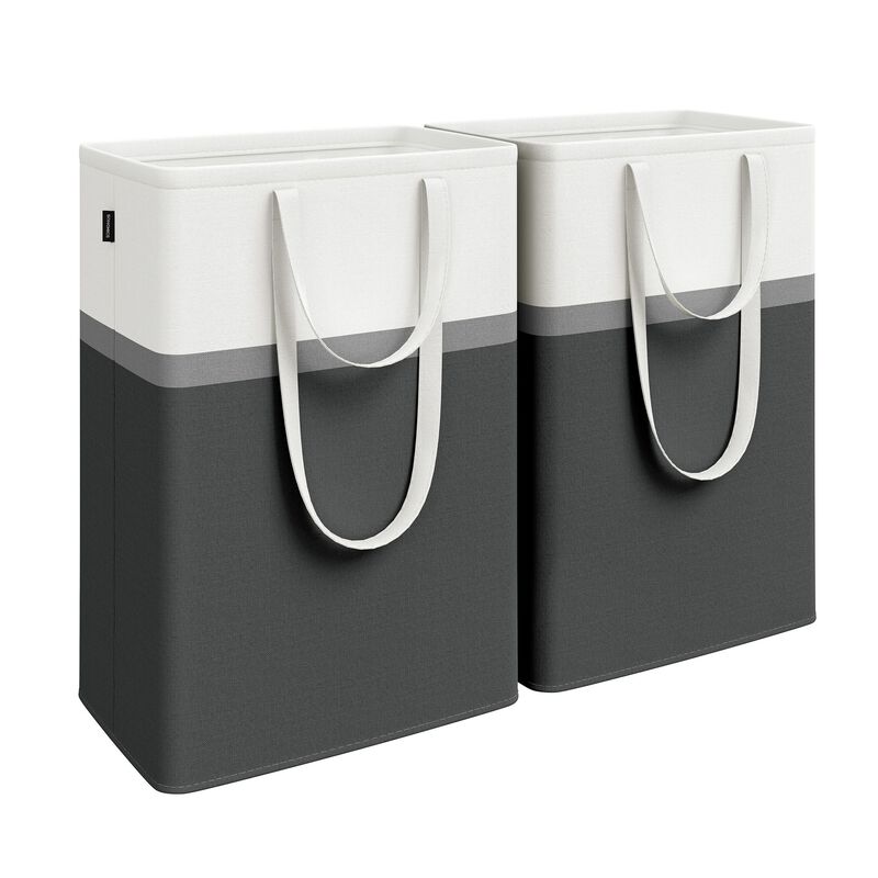 Set of 2 Laundry Hampers, Foldable Laundry Baskets, 19.8 Gal