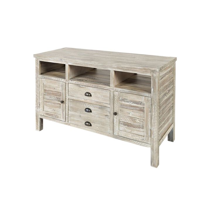 Jofran Artisan's Craft Rustic Farmhouse Distressed Acacia Media Console 50