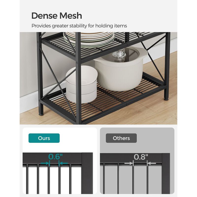 Storage Shelf with X-Side Frames for Stylish and Sturdy Organization