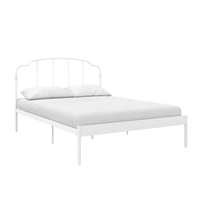 Camie Metal Bed, Full, White