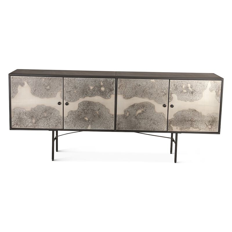 World Interiors St. George 72 Sideboard in Oxidized Black