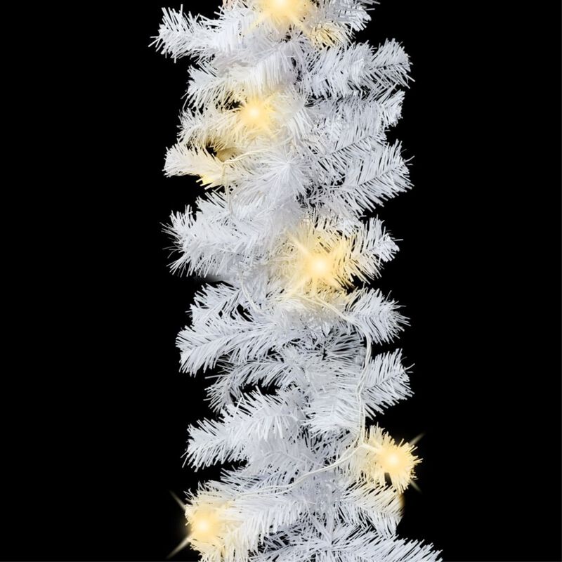vidaXL Christmas Garland with LED Lights 393.7" White
