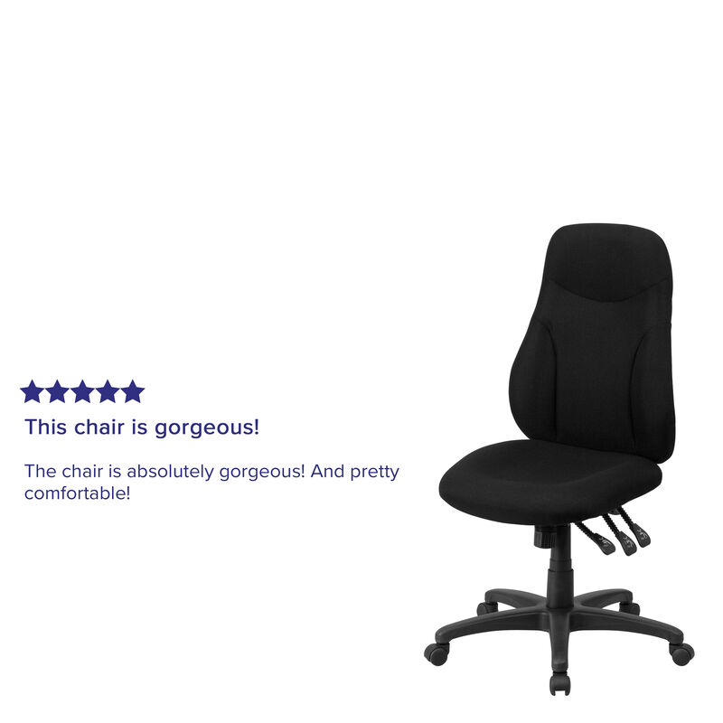 Hughes High Back Fabric Multifunction Swivel Ergonomic Task Office Chair