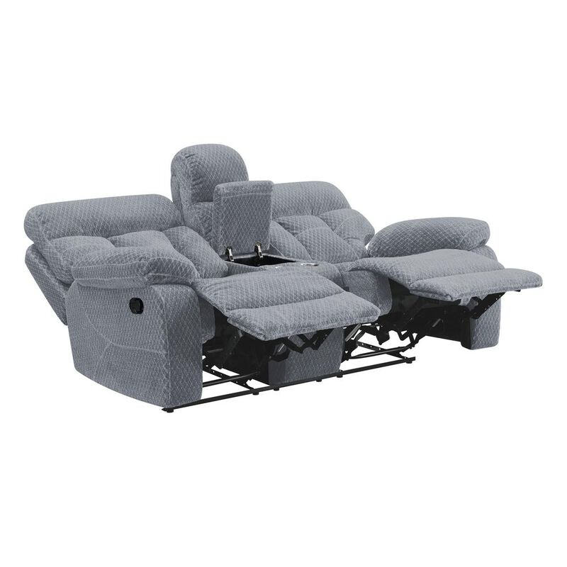 New Classic Furniture Bravo Console Loveseat W/ Dual Recliners-Stone
