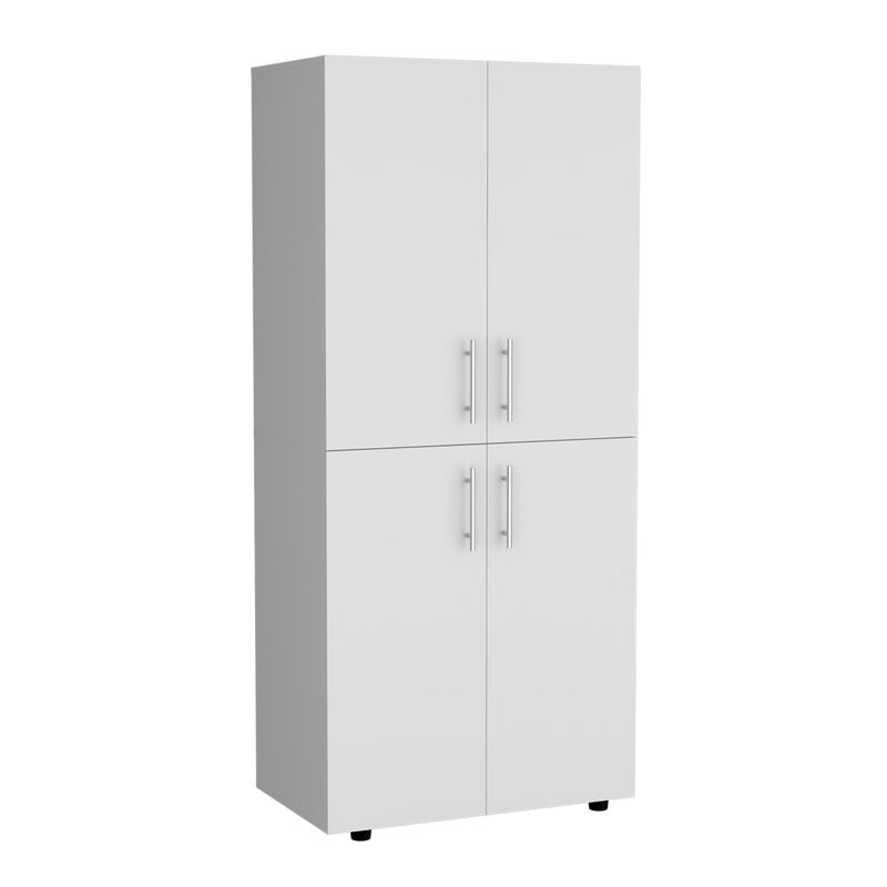 Hazel Armoire Wardrove 70" H, Double Doors, 6 Shelves, 2 Hanging Rods, Black , Bedroom