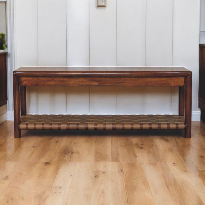 Artisan Furniture Solid Wood Regency Woven Bench