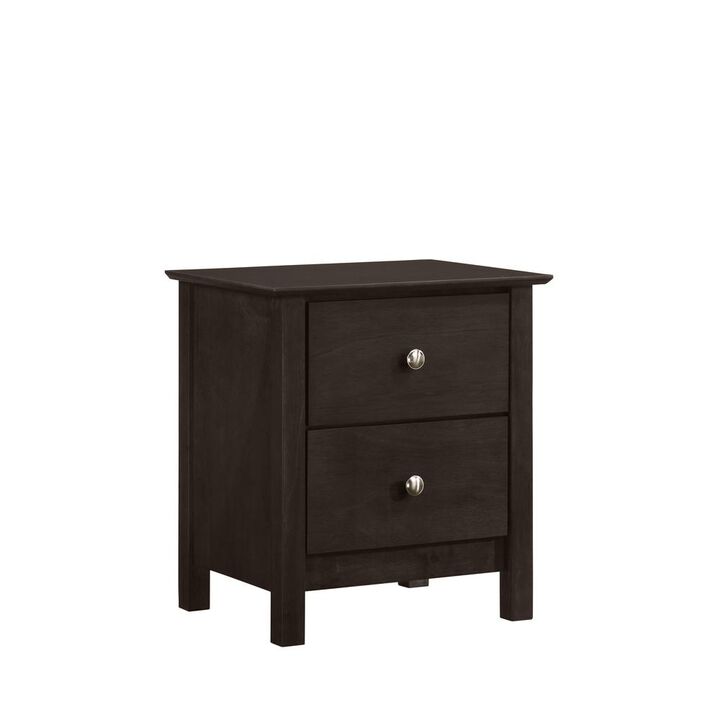 New Classic Furniture Zodiac 2 Drawer Nightstand-Merlot