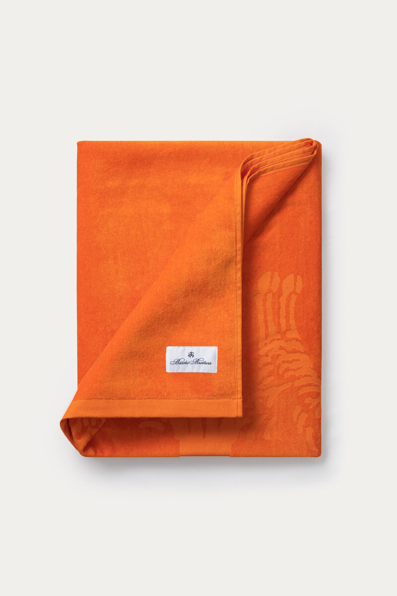 Brooks Brothers Jacquarded Logo Beach Towels