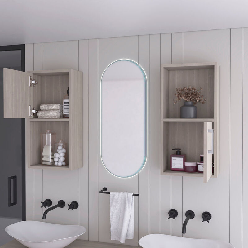 Medicine Cabinet Florence, Bathroom, White Oak
