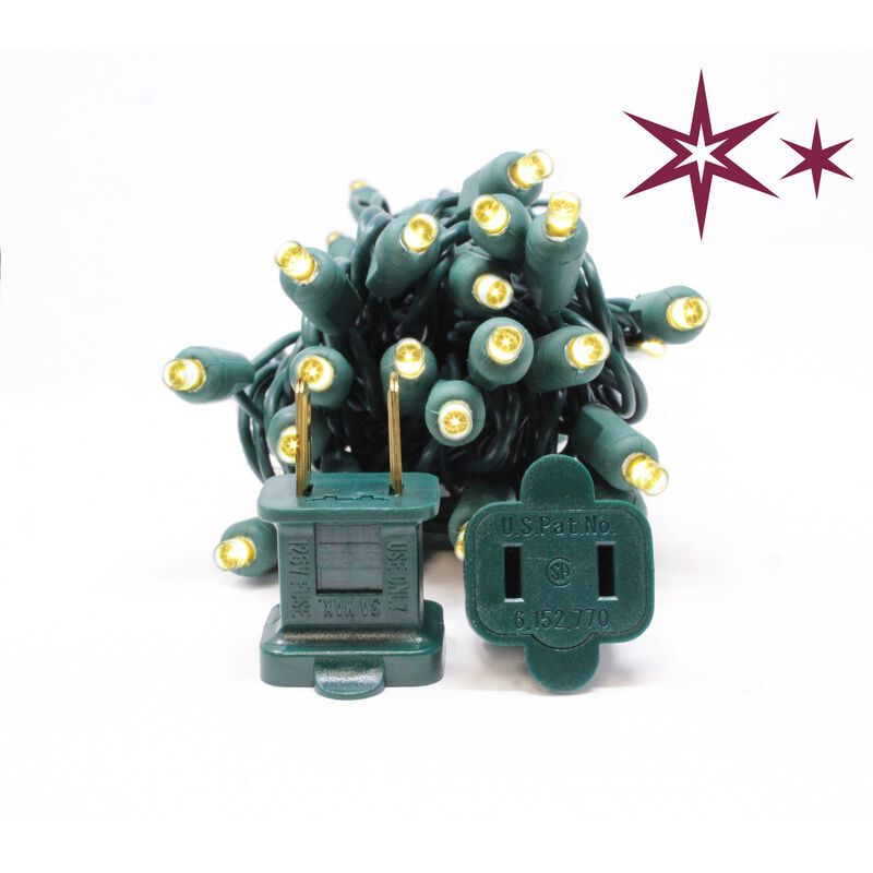 35 Multi-Color LED Wide Angle Christmas String Lights - 12 ft Green Wire