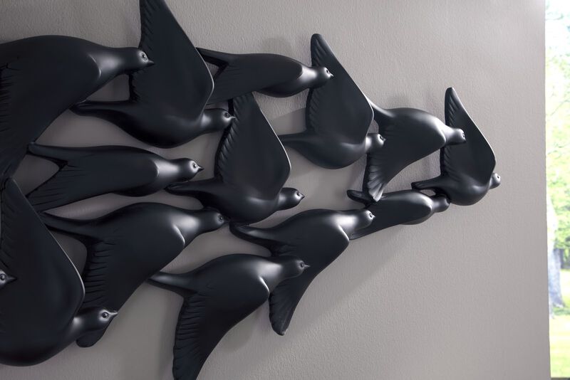 Flock Of Birds Wall Art in Black