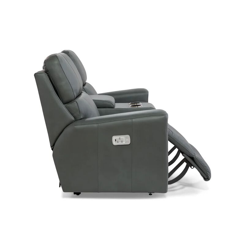 Apollo Blue Grey Power Motion Loveseat