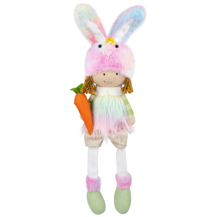 Girl Easter Figurine with Dangling Legs - 23" - Multi-Color
