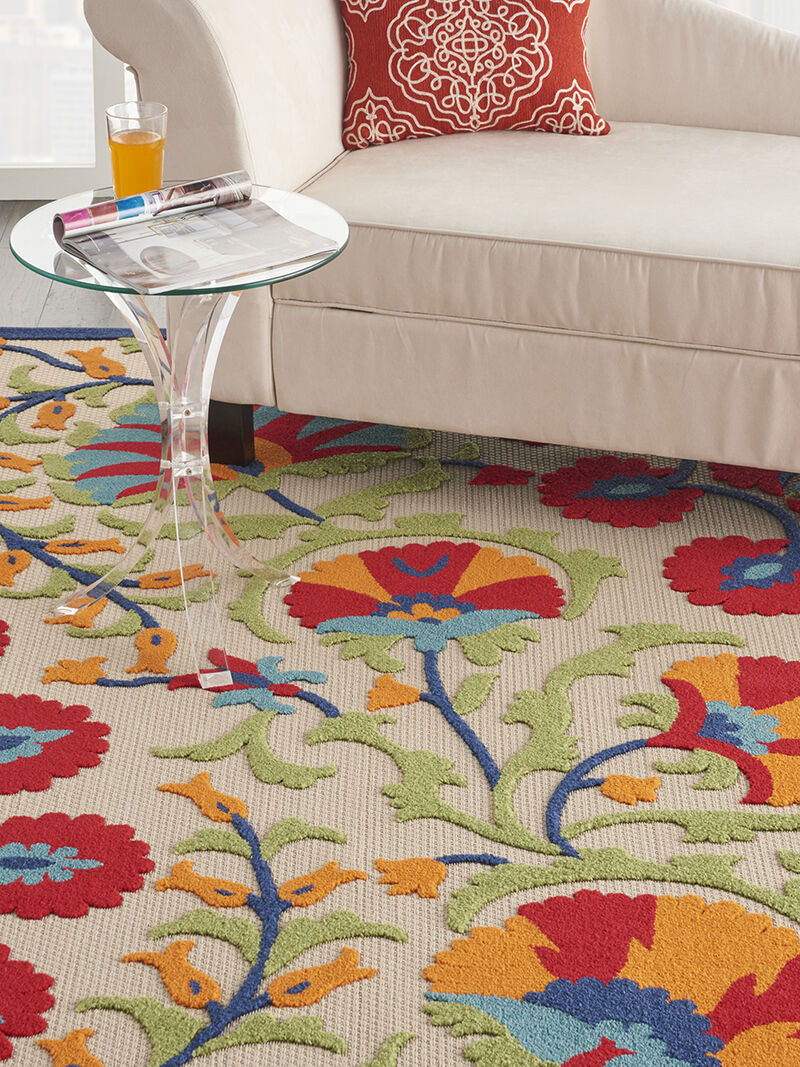 Aloha ALH20 Red/Multicolor 9' x 12' Rug