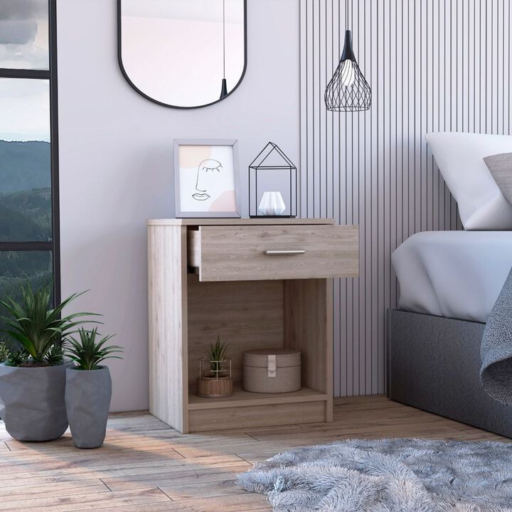 Streamdale Merimac 1-Drawer 1-Shelf Nightstand White