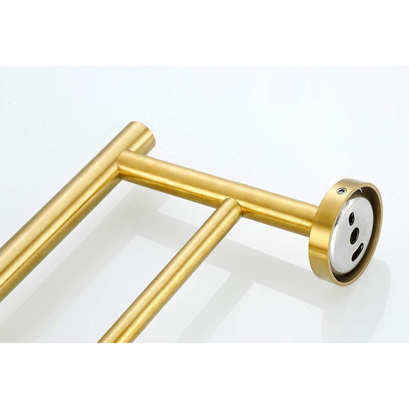 Bathroom Towel Bar Wall Mounted Double Rods Stainless Steel Towel Rack