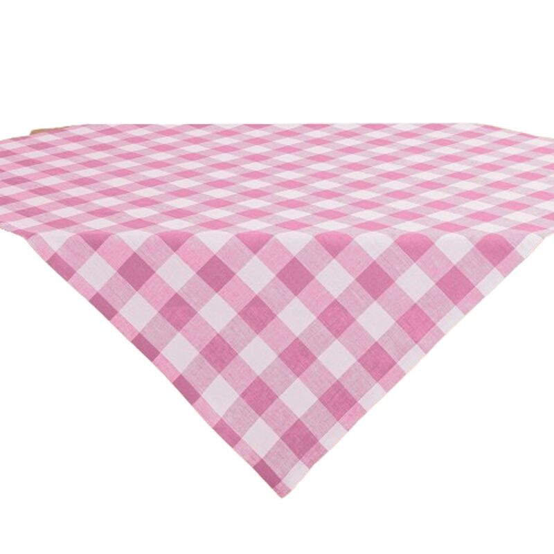 Solino Home 100% Pure Linen Table Throw 52 x 52 Inch | Buffalo Check