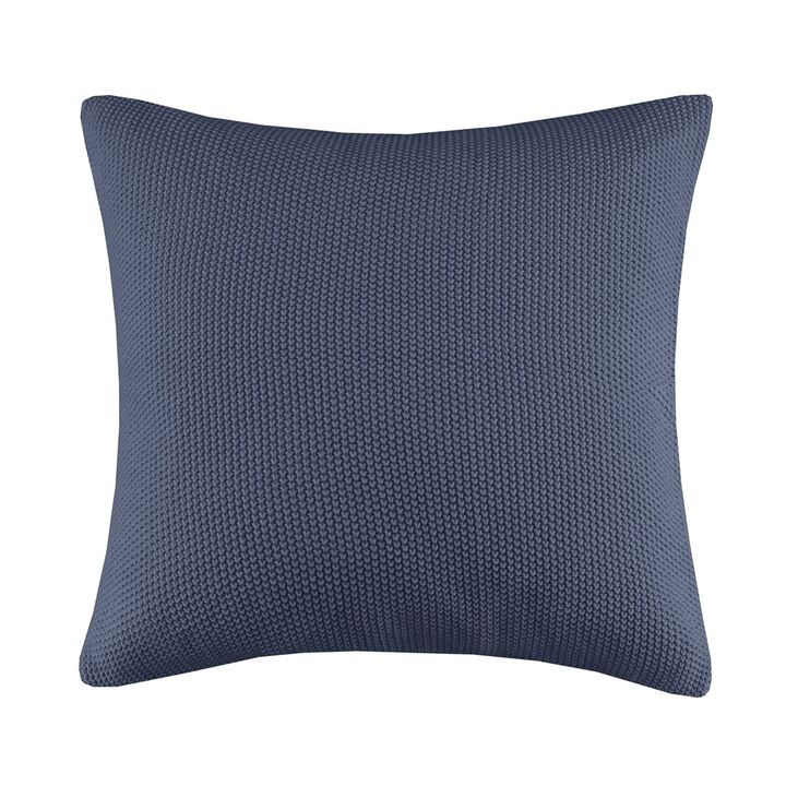 Gracie Mills Lessie Solid Acrylic Knit Euro Pillow Cover