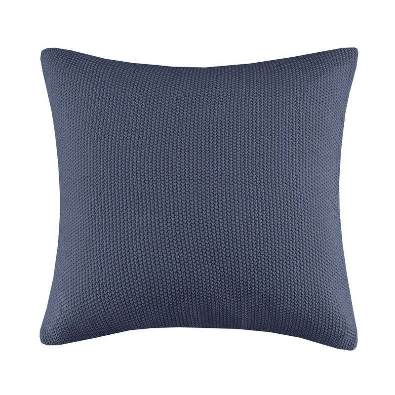 Gracie Mills Lessie Solid Acrylic Knit Euro Pillow Cover