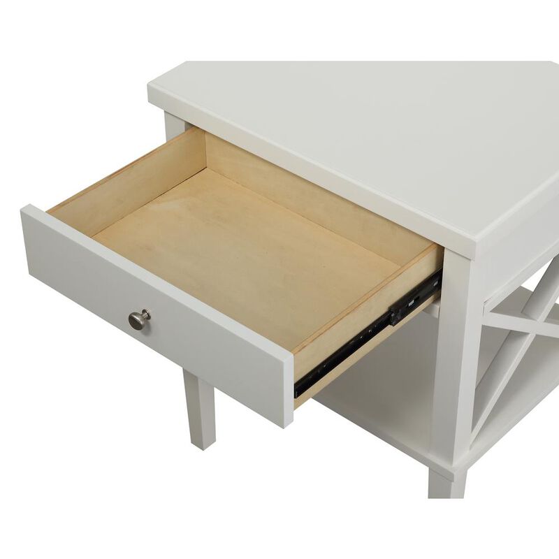 Comfort Pointe Marta White Nightstand