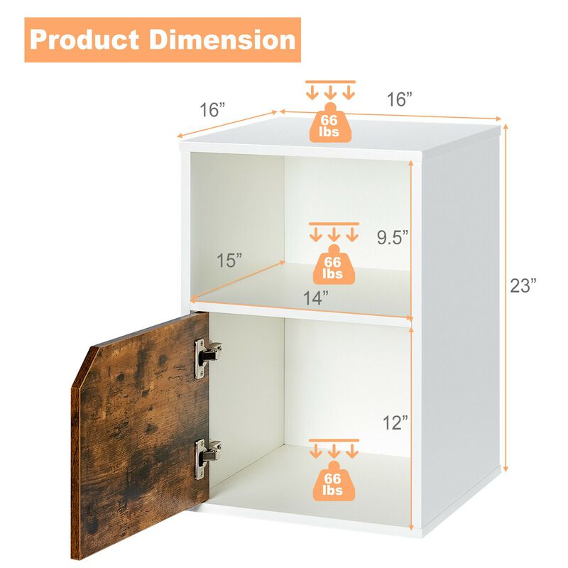 Set of 2 Nightstands Side End Table for Bedroom