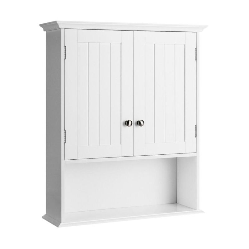 Hivvago Wall Mount Bathroom Cabinet Storage Organizer with Doors and Shelves