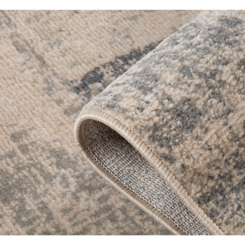 Alpine Cel Light Blue Abstract Area Rug 5'3" x 7'6"
