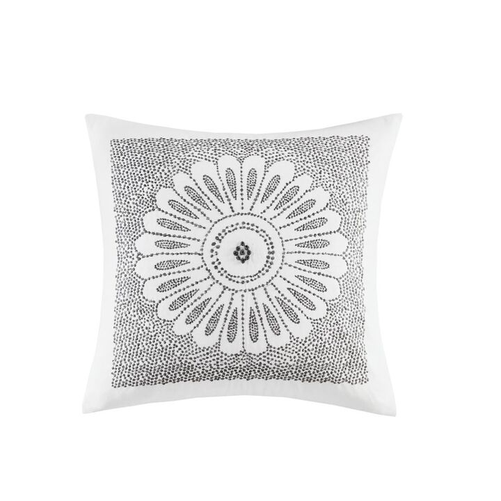 Belen Kox Sofia Medallion Embroidered Decorative Square Pillow, Belen Kox