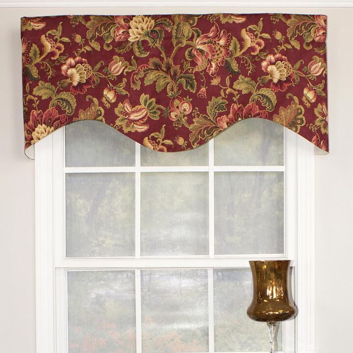 Noblesse Cornice 3" Rod Pocket Valance 50" x 17" Multicolor by RLF Home
