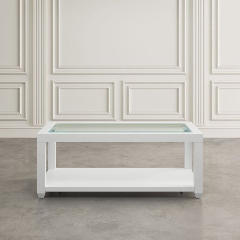 Jofran Urban Icon Contemporary Rectangular Glass Inlay Coffee Table