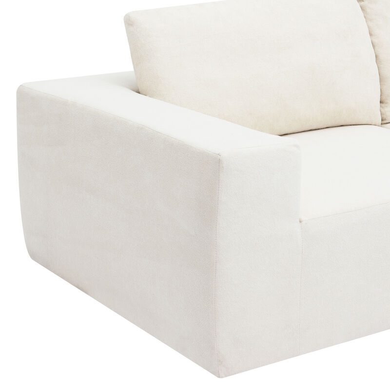 Merax Luxury L Shaped Terry Cloth Sectional Sofa