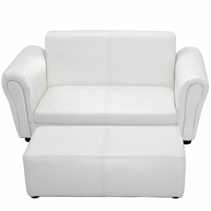 Hivvago Soft Kids Double Sofa with Ottoman