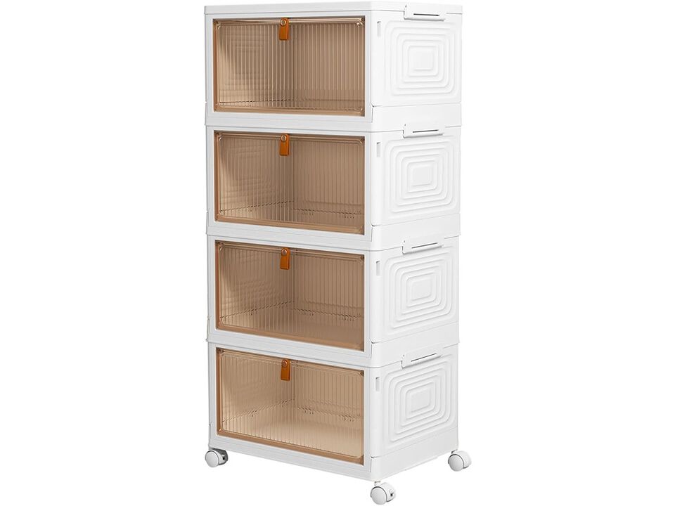 YFXCVSL Stackable Storage Containers with Wheels