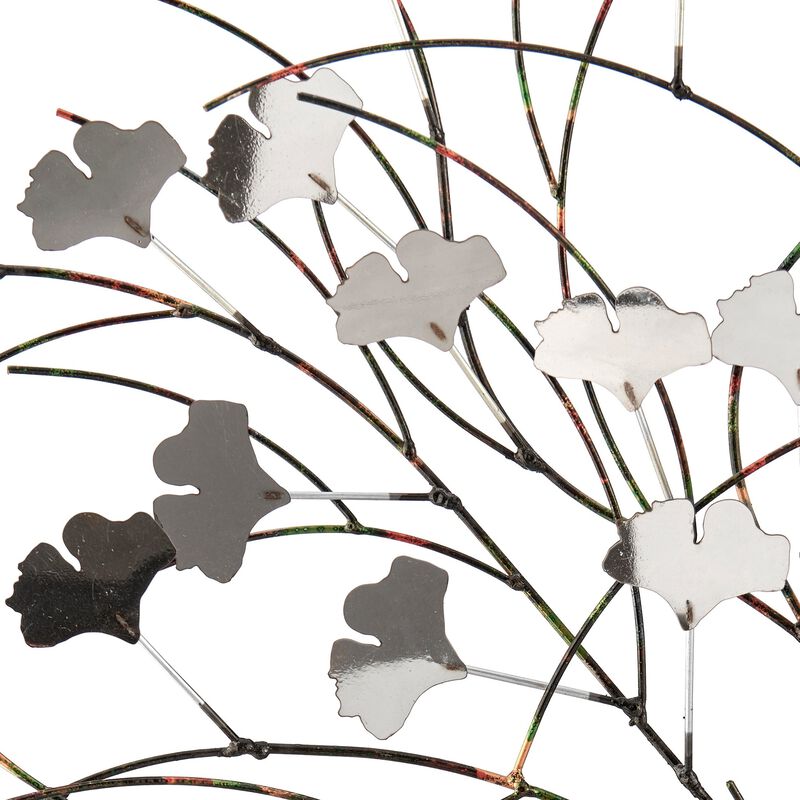 Roots Art Wall Sculpture Silver Resin Handmade