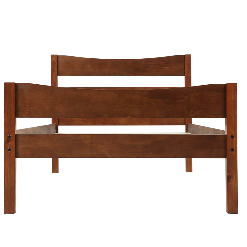 Merax Wood Platform Bed with Headboard and Wooden Slat Support