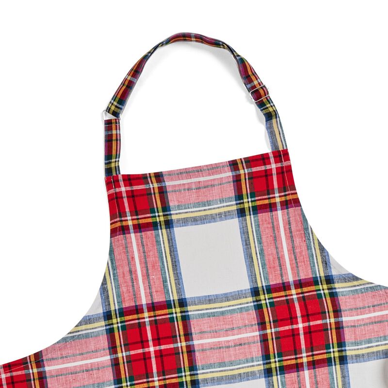 Solino Home 100% Pure Linen Bib Apron 33 x 30 Inch