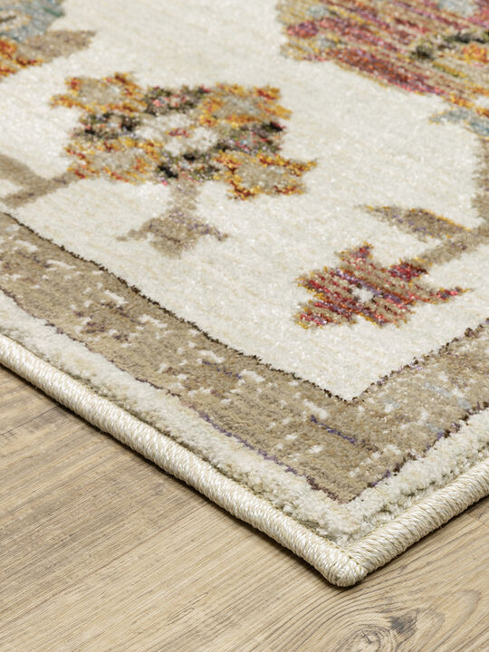 Andorra 5'3" x 7'3" Ivory Rug