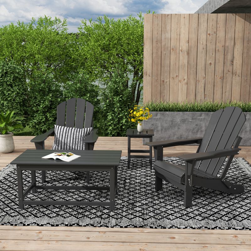 WestinTrends 4-Piece Outdoor Paio Adirondack Conversation Seating Set