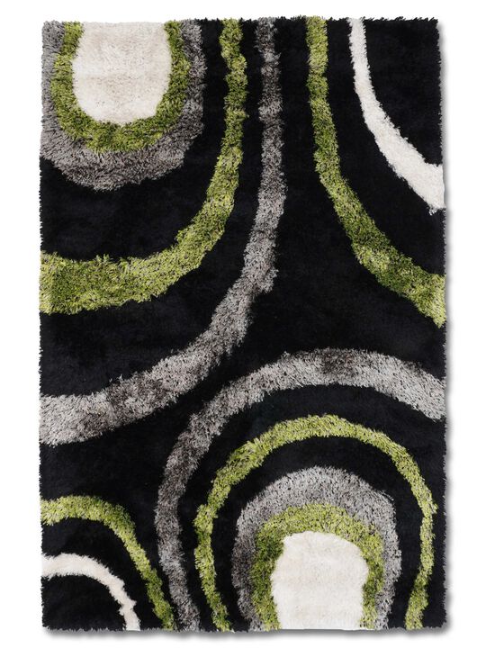 RUGSOTIC CARPETS HAND TUFTED SHAG POLYESTER ECO-FRIENDLY AREA RUGS  - 8'x10', Rectangle, Multicolor, Geometric Modern Design, High Pile Thick Handmade Anti Skid Rugs for Living Room K00030