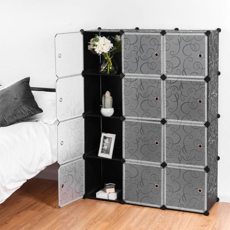 Hivvago DIY 12 Cube Portable Closet Storage Organizer