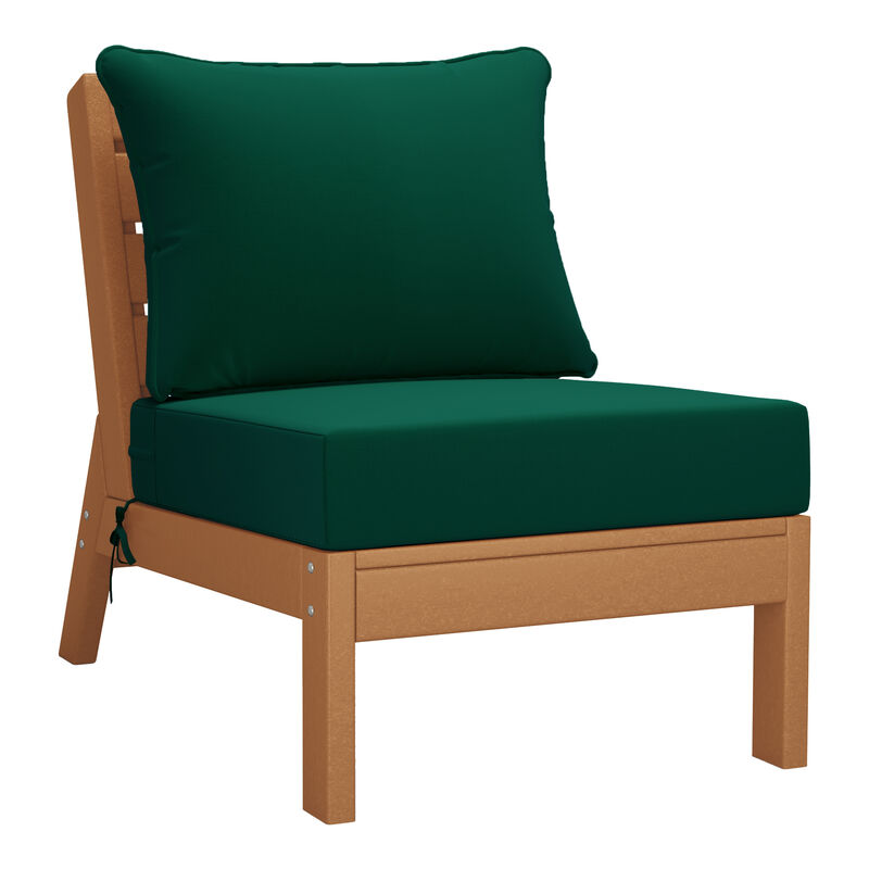 WestinTrends Outdoor Patio HDPE Sectional Sofa with Patio Cushions