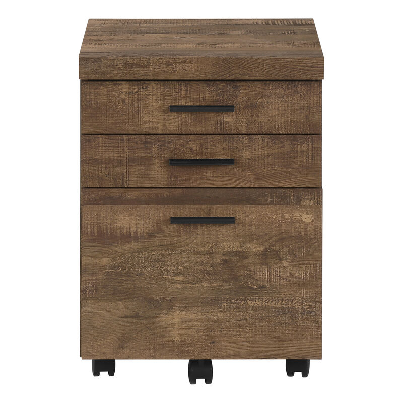 Monarch Specialties I 7400 File Cabinet, Rolling Mobile, Storage Drawers, Printer Stand, Office, Work, Laminate, Brown, Contemporary, Modern